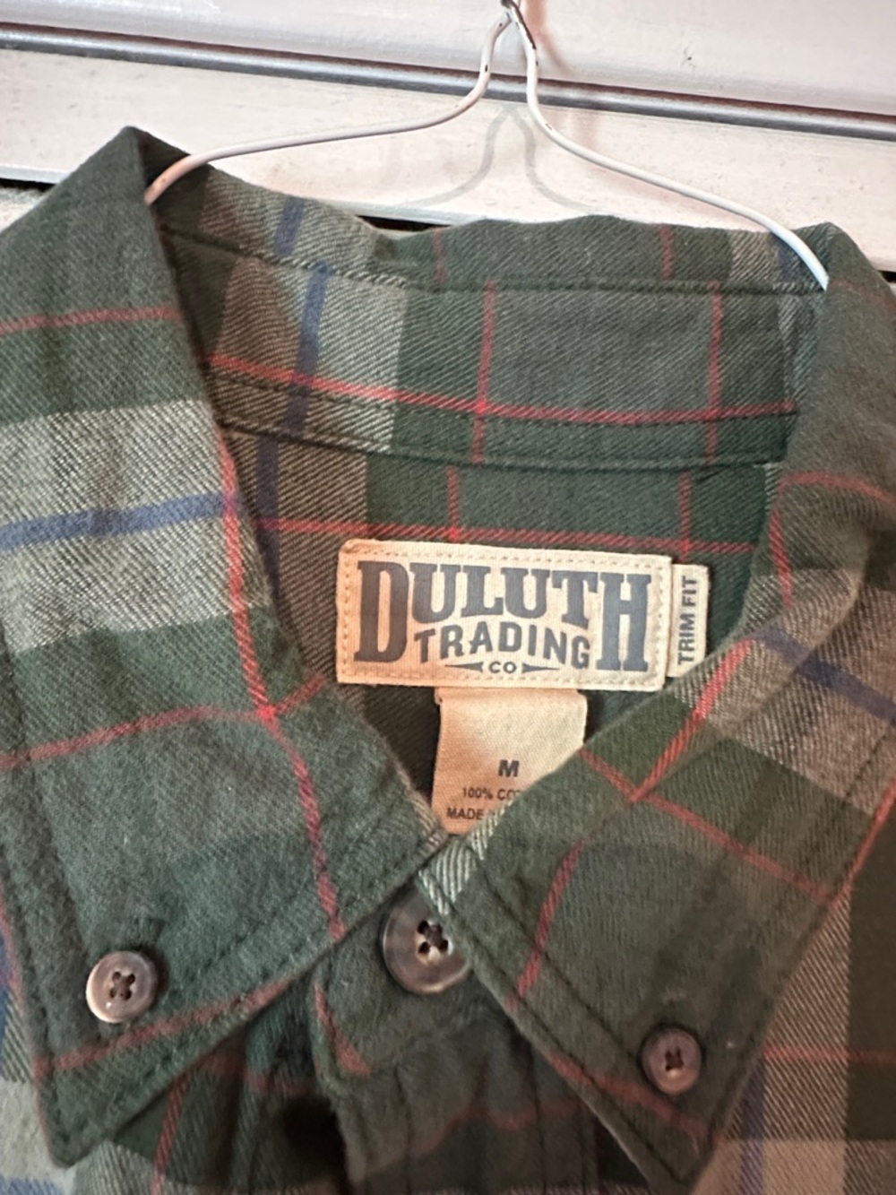 Duluth Trading Co Green Plaid Button-Down Shirt - Picture 3 of 3